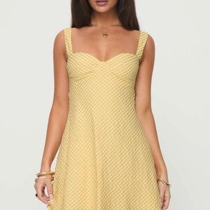 Princess Polly Mcbeath Mini Dress Yellow